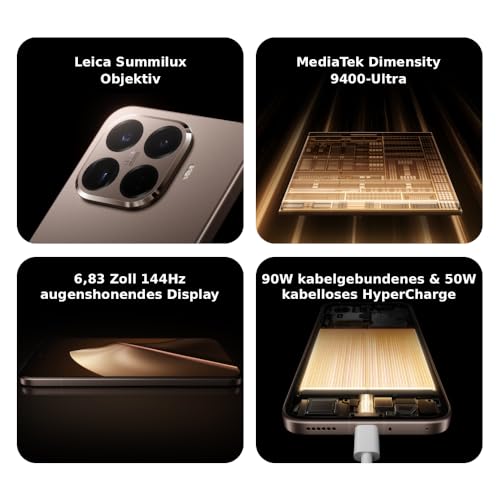 XIAOMI 15T Pro, Smartphone 12+512GB, 6,83" 144Hz augenschonendes Display, MediaTek Dimensity 9400+, 50MP Leica 5X Pro Teleobjektiv, 5500mAh, Schwarz, 2 Jahre Garantie – Bild 4
