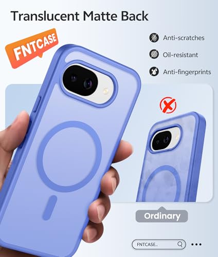 Image of FNTCASE for Google Pixel 10a Case: [Compatible with Magsafe] Translucent Matte Cases with [Screen Protector] Military Grade Shockproof Protective Magnetic Phone Cover for Pixel 10A - Ultramarine