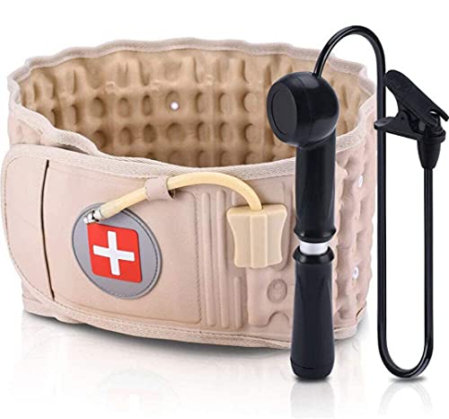 FQXG Cinturón de Soporte Lumbar Inflable de la Correa Trasera de descompresión para la Columna Vertebral de Las Mujeres y los Hombres, una Talla para 29-51 Pulgadas de Cintura Cover