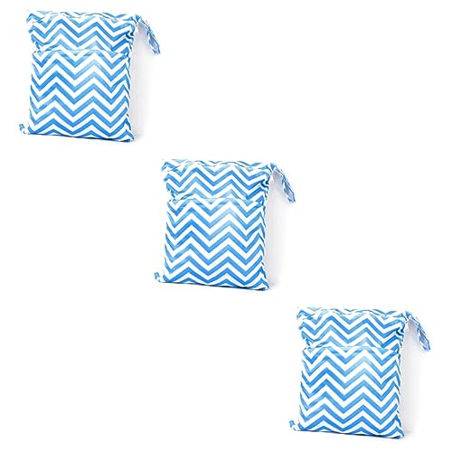 3 Pezzi Borsa Per Pannolini Lavabile Per Neonati Con Design A Tote in 36x30 Cm Con Cerniera Di Facile Accesso poliestere