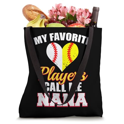 Bolso Tote My Favorite Baseball Softball Players Call Me Nana miniatura 4