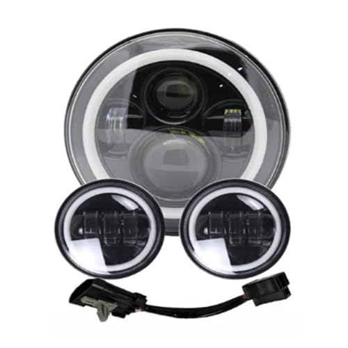 Faro LED 7 pulgadas para moto Electra Glide luces antiniebla impermeables de 4.5"