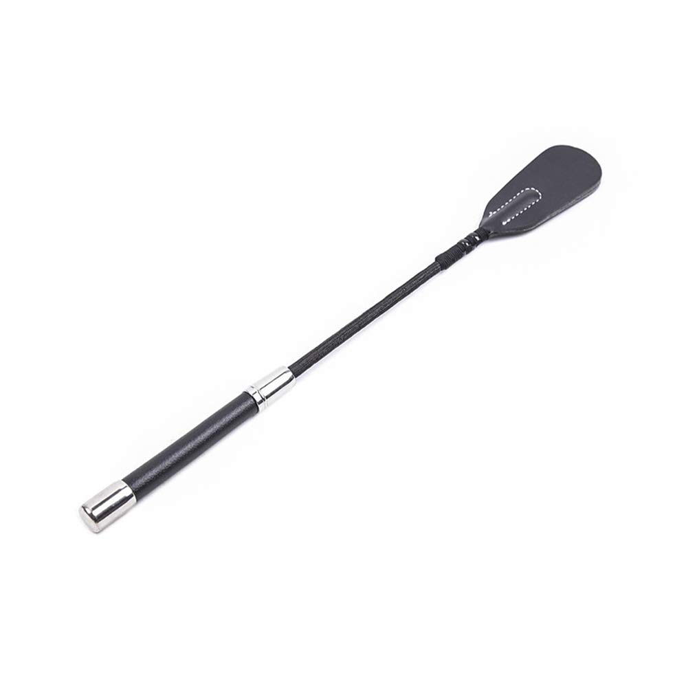 TGUS Látigos ecuestres para caballo, cuero sintético, ligero con mango antideslizante para entrenamiento de equitación cosplay (tamaño: 45 cm)