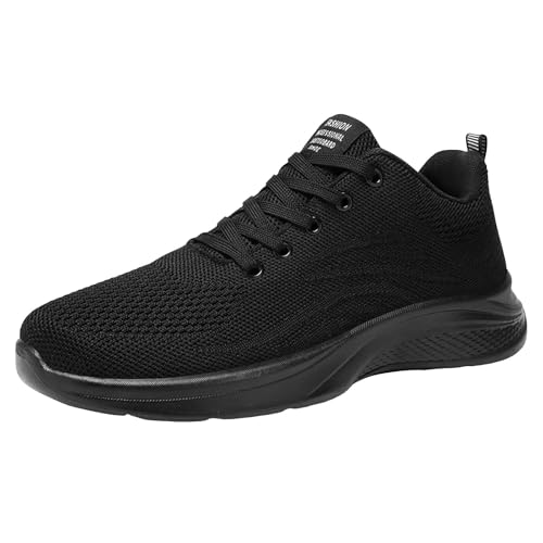 Generisch Zapatillas de deporte para hombre, zapatillas de senderismo, zapatillas de malla transpirables, ligeras, de entrenamiento, trekking, senderismo, senderismo, correr, gimnasio, Negro , 38.5