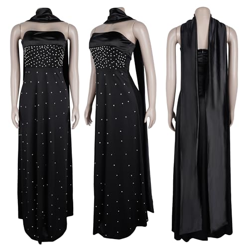 Image of PORRCEY Women's Sexy Elegant Rhinestone Bodycon Dress Hot Drilling Clubwear