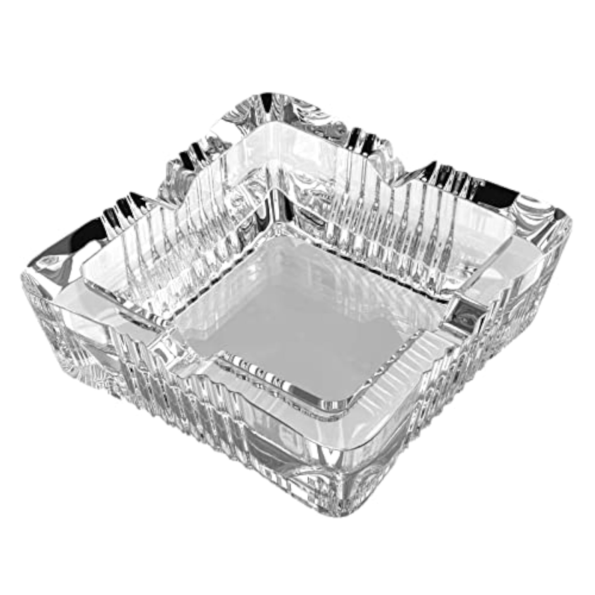 Square Glass Ashtray, Modern Elegant Design
