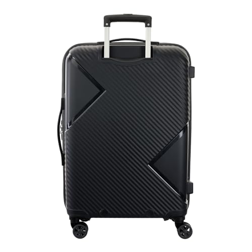 Image of Kamiliant by American Tourister ATHER|Printed Check-in Trolley Bag Large Size (79 cms) for Travel| Hard Case Polypropylene (PP) Suitcase|360 8-Wheel Spinner Luggage Trolley|Combination Lock|Black