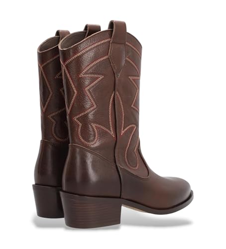 Alpe Para Mujer. 538635 Botas De Piel Queens MarróN (38), 3 A 5Cm, Ninguno, Casual - 3