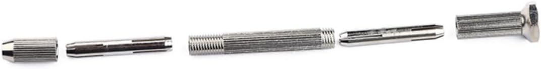 10 Pieces Pin Vise Hand Drill with 3 Jaw Keyless Chuck, Metal