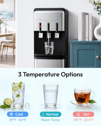 Image of Euhomy Bottleless Water Cooler, NSF-Certified Dual Filters, 3 Temperatures