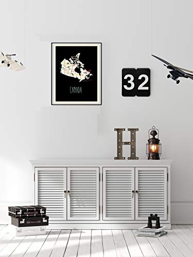 Kindred Sol Collective GLOCOUCANBLA1114 Canada Map Wall Art Poster thumb #4