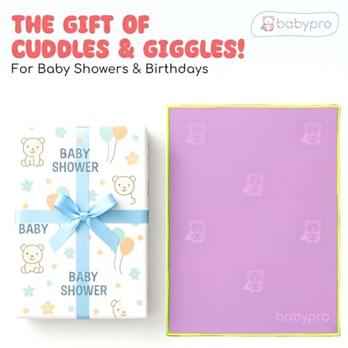Image of BabyPro Microfiber Baby Bath Towel for Boys & Girls, 0-5 Years, 70 x 110 cm | 100%Cotton, Ultra Soft, Quick Dry, Ultra Absorbent, Lightweight, Lavender