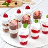 50 Vasitos De Postre Transparentes Con Cucharas - 160 Ml, De Poliestireno, Para Pudín, Helado, Mousse, Fiestas Y Buffets