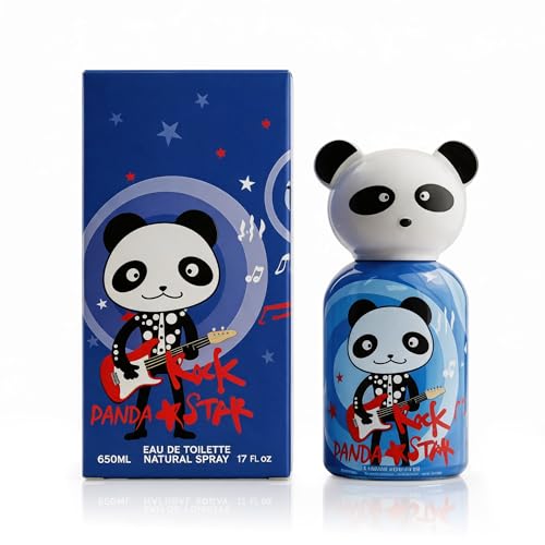 AFLUXE Rock Panda Kids Eau de Toilette for Men, Gentle Soft Vanilla Fresh Scent, Mild &amp; Clean Fragrance for Toddlers, 1.7 fl oz