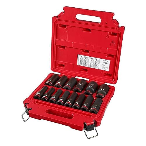 49-66-7014 for Milwaukee Shockwave 1/2\" Impact Duty Metric Deep Socket Set - 14 PC
