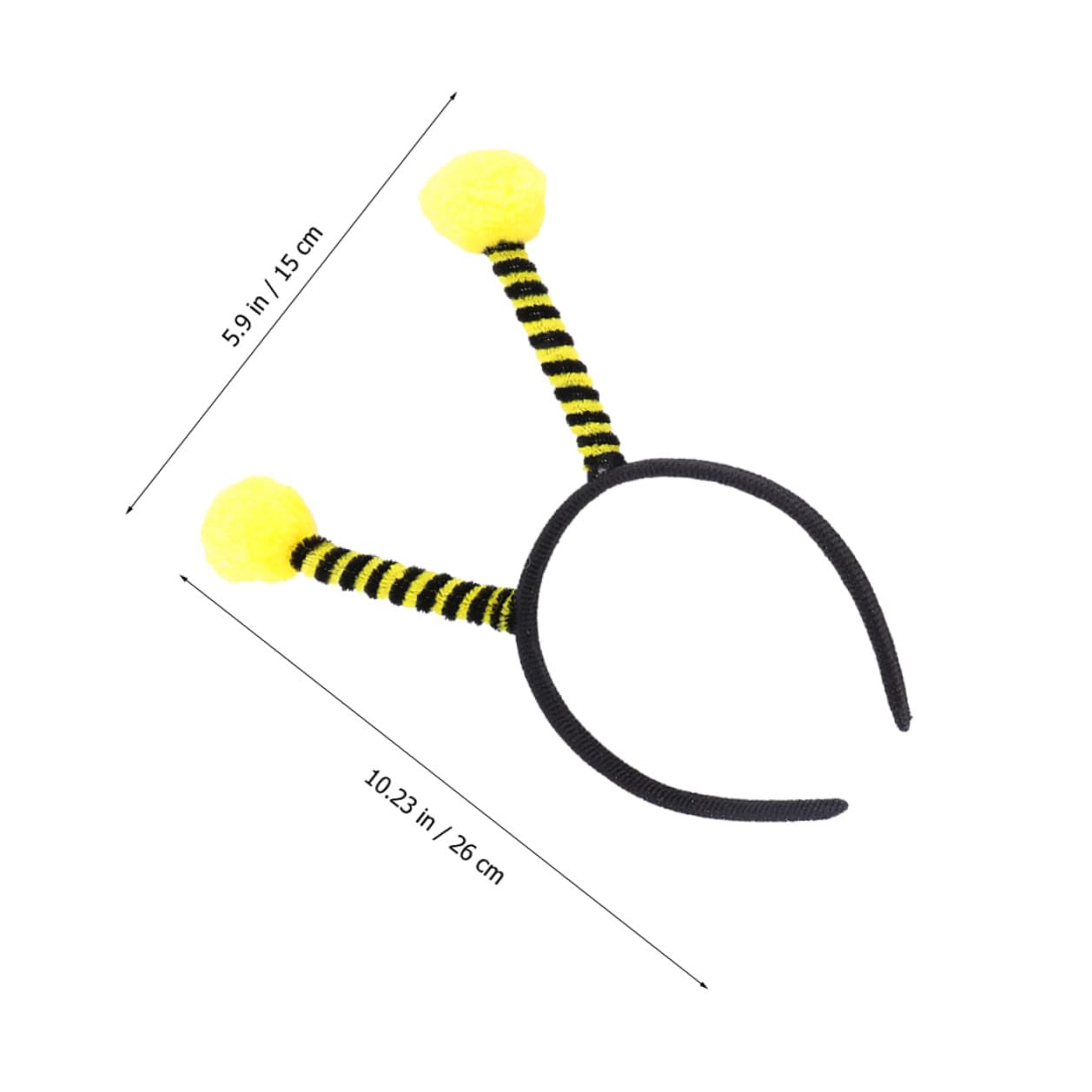 Lot de 14 serre-têtes en forme d'abeille pour fête festive - Serre-tête noir pour costumes et spectacles d'enfants, jaune, 26X15CM