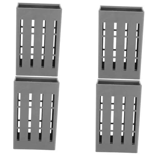FUNOMOCYA 4 Piezas Soportes Colgantes para Plantas Acuáticas de Plástico Macetas para Peceras con Gancho para Decoración y Soporte de Raíces Acuarios Pequeños