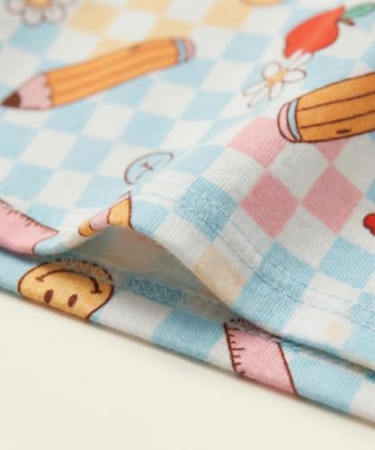 Image of Unique Baby Girls' Short Sleeve Everyday Printed Dresses for Kid and Toddler, Sizes 2T-12Y