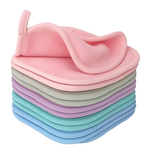 TIESOME 15 toallitas quitamaquillaje, 16,5 x 15,5 cm, ultrasuaves y reutilizables, de microfibra, reutilizables, almohadillas para limpieza facial