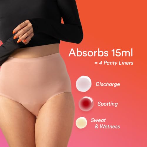 Image of Mahina Modal Period Panty for Girls & Women - Rosy Beige, No Pads Required, Mid-Waist, Reusable, Leakproof, No Rashes