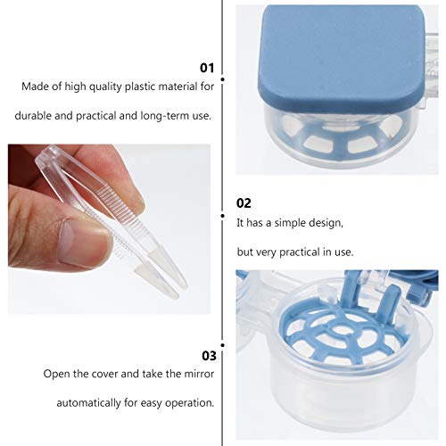 EXCEART Caixa de Lentes de Contato Portátil Estojo de Armazenamento de Lentes de Contato Estojo Auto