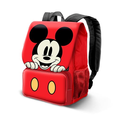 Sac à dos extensible Mickey Mouse rouge de 28L et 30x45 cm