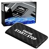 iJDMTOY Euro Style Gloss Black Real Carbon Fiber Keyless Engine Start/Stop Push Start Button Cover Compatible with 2022-up MK8 Golf/GTI
