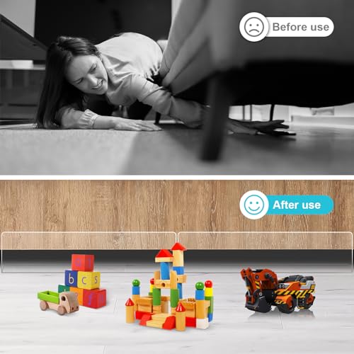 Miniatura 4 de Gearific Bloqueadores Para Muebles, 8 Bloqueadores De Juguetes Transparentes Para Debajo Del Sofá Cama, Bloqueadores De Pvc Con Cinta Adhesiva, Tablero De Bloqueo Para Bloquear Juguetes, Mascotas,