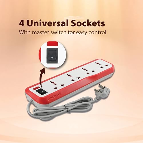 Havells Store Havells EcoStar 4+1 Extension Board 2M Copper Wire - Image 4