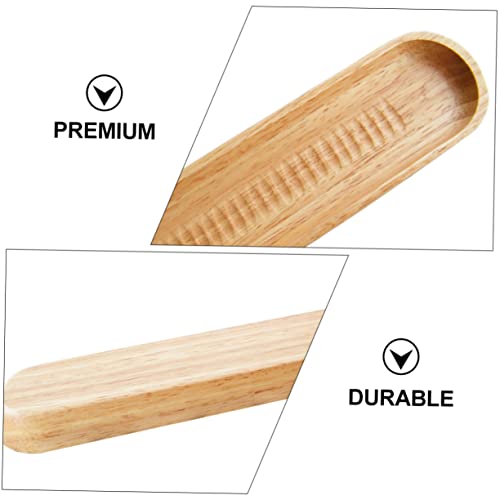 Plato rectangular de sushi de madera estilo japonés Khaki miniatura 6