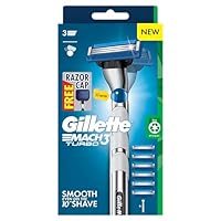 Gillette Mach3 Turbo Razor 1 Handle + 6 Cartridges