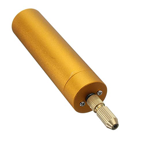 Gecheer 5 V DC Mini Alumínio Motor De Mão Elétrica Broca + 10 Pcs Bits de Torção DIY para Madeira PC