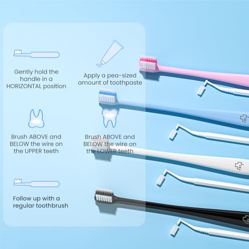 Y-Kelin 69435661 V-Shaped Orthodontic Toothbrush For Braces Brackets 4 Count (Pack Of 1) Soft Bristle thumb #4