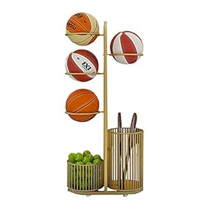 Ballenreks Voetbalhouder Verticale displaystandaard voor basketbalsportbal, tennisracket sportuitrusting organisator…