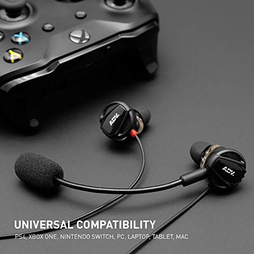 Adv. Nsmo Jr 2-Driver Gaming Earbuds Headset With Dual Mic [Detachable & Built-In] And Volume Control For Mobile Gaming, Nintendo Switch, Xbox One, Ps4, Pro, Pc #TOP2