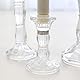 Taper Candle Stick Halter Set von 3 Klarglas Taper Candlestick Halter Dekorative Kerzenhalter für Buring Kerzen, Led Taper Kerze, Party,Tisch Mittelstück, Hochzeit, Esszimmer Dekoration