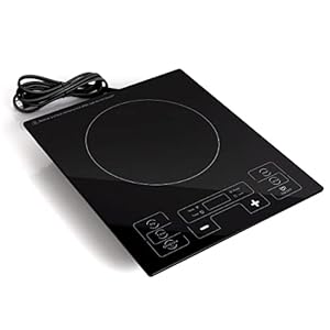 Precise Heat Kitchen Equipment Countertop Induction Cooker, 15″ x 2-5/8″ x 12-3/4″, Black