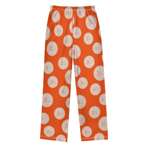 J JOYSAY Cartoon Golf Orange Pajamas Pants Soft Long Pajama Bottoms Lounge Sleep Pants Size S-XL2