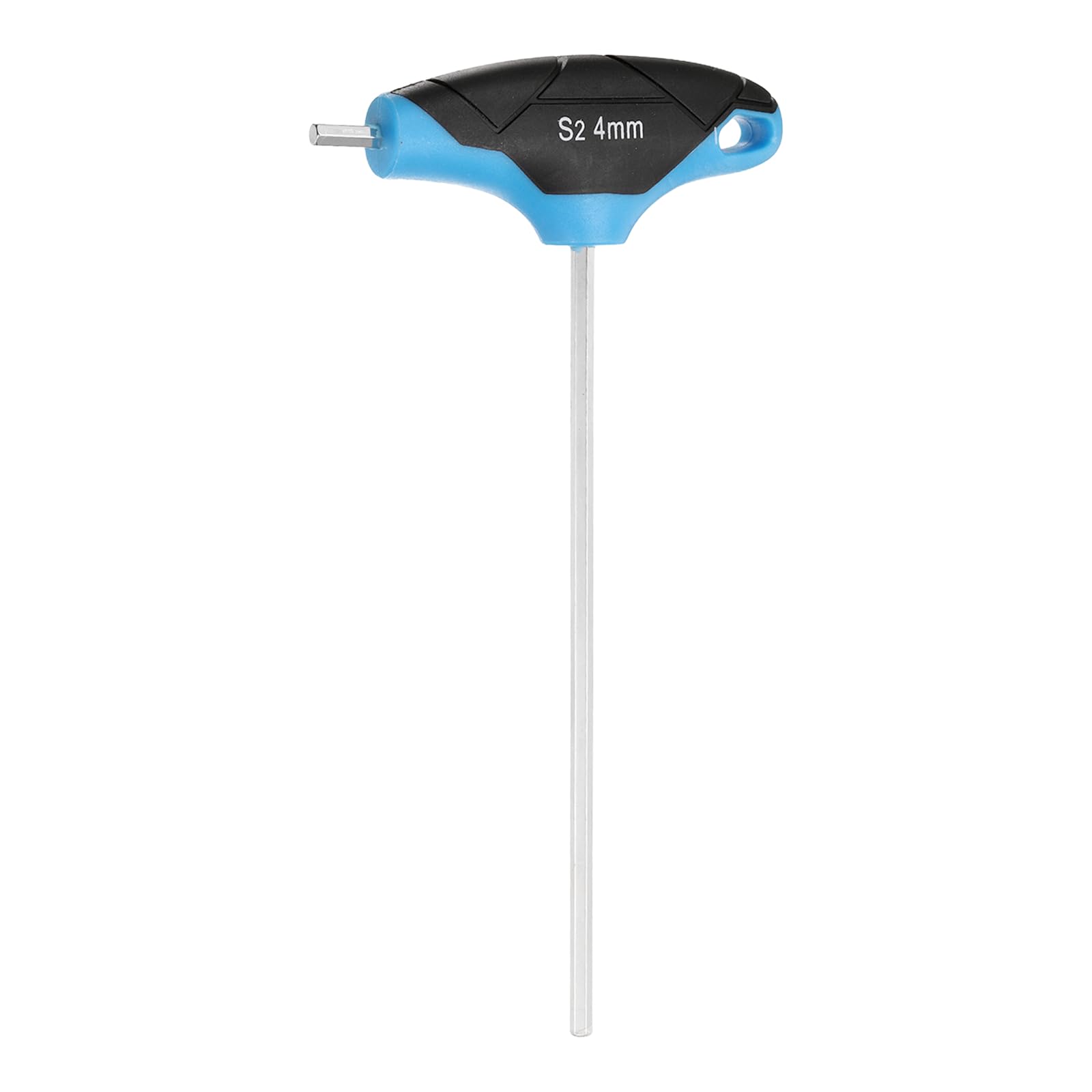 sourcing map T-Handle Hex Key Wrench 4mm 185mm Long Metric S2 Steel T-Key Inner Hexagon Wrenches Spanner Repair Tool for Automotive Household Maintenance, Blue Black