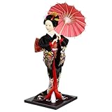 Gadpiparty Japanese Geisha Kimono Doll Asian Geisha Collectible Figurine Kimono Girl Statue for Home Office Car Birthday Party Decor