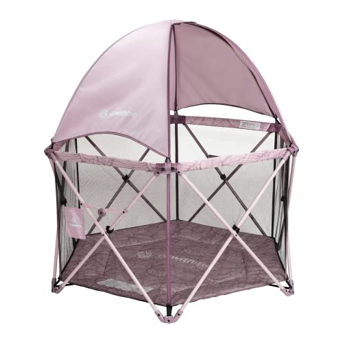 Image of Baby Delight Go with Me Eclipse Deluxe Portable Playard | Playpen | Sun Canopy | Indoor and Outdoor | Ultra Padded Nylon Floor | Canyon Rose