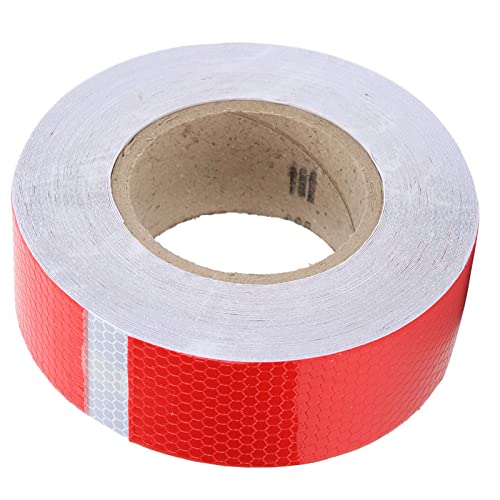 Ycauty Cinta Adhesiva de Seguridad Reflectante, Resistente a la Intemperie, Alta Visibilidad para Suministros de Franjas de Tráfico