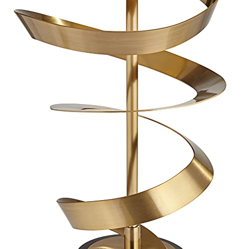 Lámpara de Mesa Twist Moderna 31" Oro Latón Mármol Negro miniatura 6