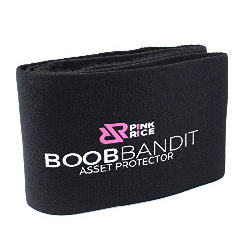 Pink Rice Boobbandit - Sujetador Deportivo Ajustable 1 Paquete Negro. Medium