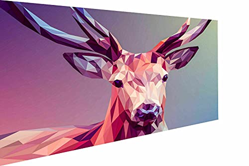 Magic Canvas Art - Imágenes abstractas de ciervo y animales, lienzo de 1 pieza, impresión artística de alta calidad, moderno mural, diseño de pared, tamaño: 40 x 30 cm