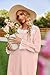 Ekouaer Victorian Nightgown 100% Cotton Long Sleeve Vintage Old Fashioned Gown for Women, Light Pink, Medium