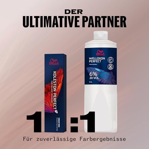Foto von Wella Professionals Koleston Perfect Vibrant Reds - Permanente Haarfarbe - Professionelle Coloration mit bis zu 100% Grauabdeckung & Me+ Farbtechnologie – 6/45 Dunkelblond Rot‑Mahagoni, 60ml