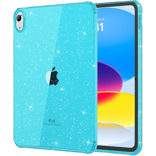 Image of MOCA Case for iPad 6th 5th Generation (iPad 9.7 inch, 2018 /2017), AIR 2 Impact Resistant, Slim, Lightweight Glitter Case (Blue, ipad 9.7 inch)