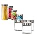 Produktbild BigDean 3er Set Vorratsgläser 0,85 Liter Glas Schraubglas Lebensmittelglas Edelstahldeckel mit Schraubverschluss 12 x 11 cm