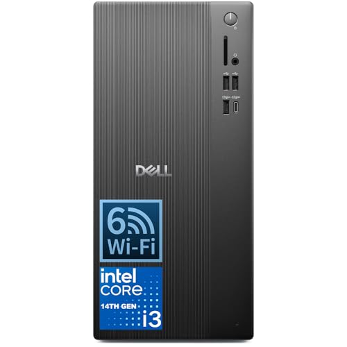 Dell Vostro Desktop Computers Tower PC for Home Business Student, 14th Gen Intel 4-Core Processor, 32GB DDR5 RAM, 1TB PCIe SSD, WiFi 6, Bluetooth, DisplayPort, HDMI, Type-C, Windows 11 Pro